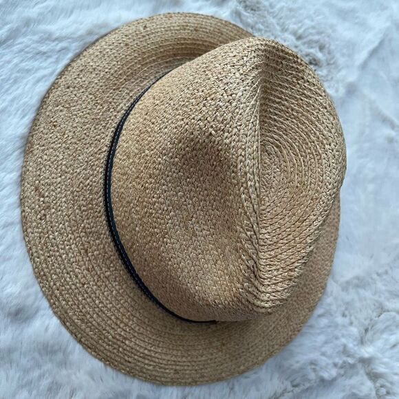 Vintage 90s Raffia Straw Hat Western Ranch Women’s - Picture 4 of 8